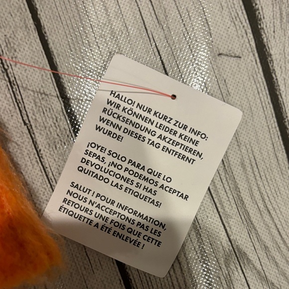 Topshop V-Neck Sweater Vest in Orange and Stripes NWT - Picture 3 of 5